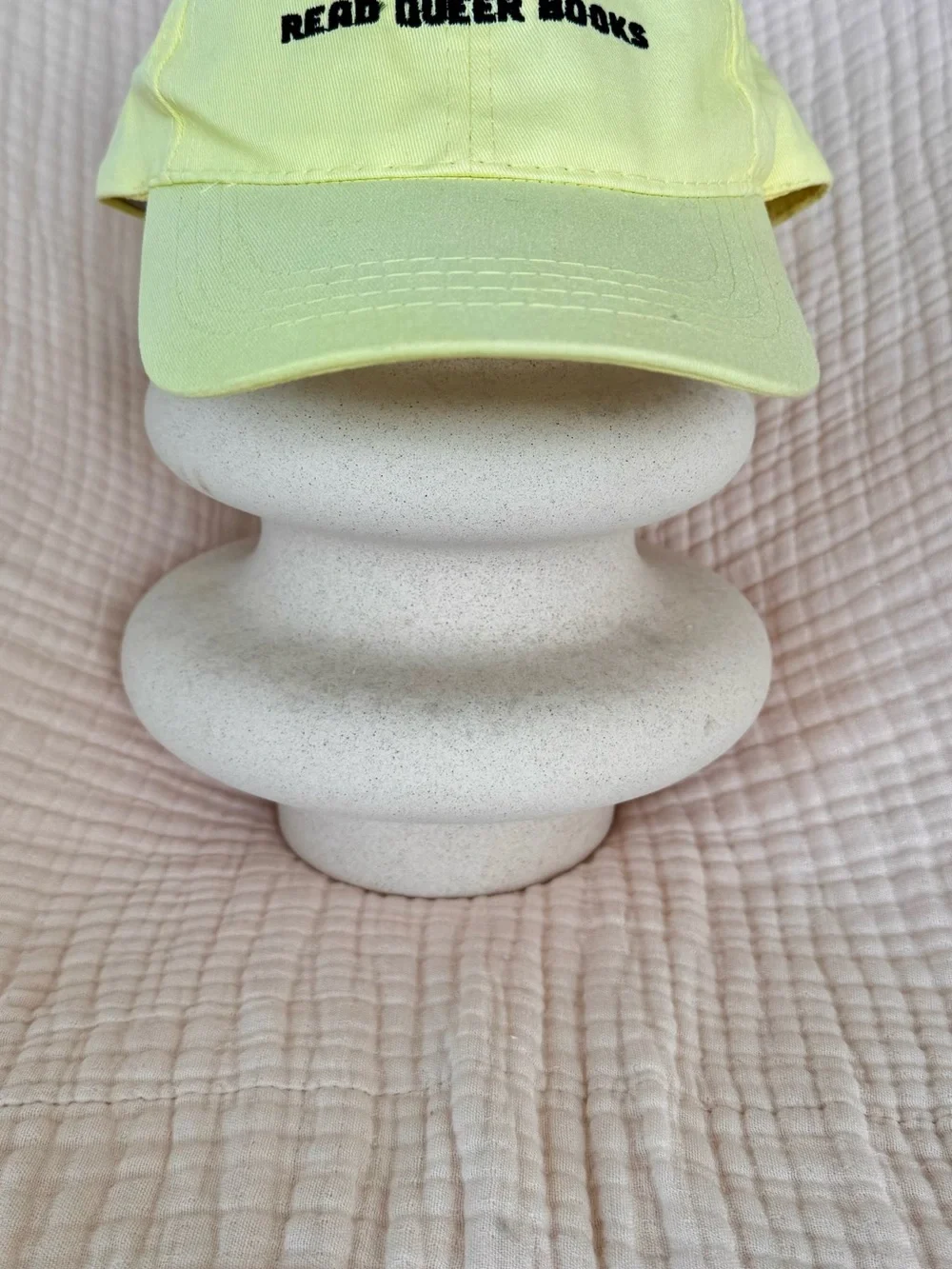 Read Queer Books Yellow Embroidered Dad Hat Baseball Cap LGBTQ Pride